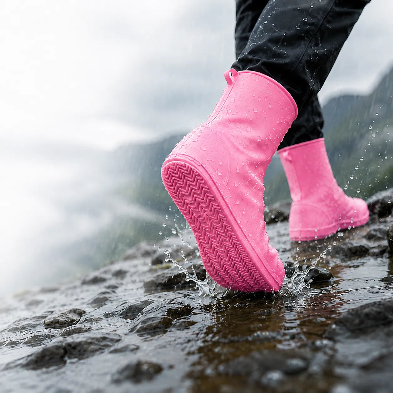 Stop Soaked Sneakers! Heavy-Duty Rain Shoe Covers – Anti-Slip & Fold Into Your Bag 🌧️