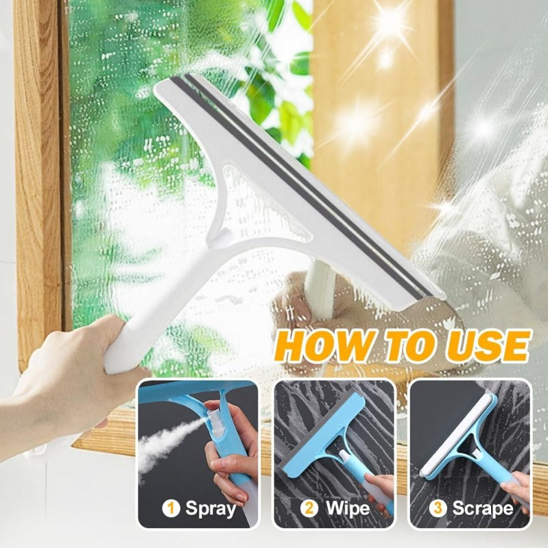 š„Buy more save moreš„BrightSwipe 3 in 1 Window Squeegee Cleaner with Spray Bottle