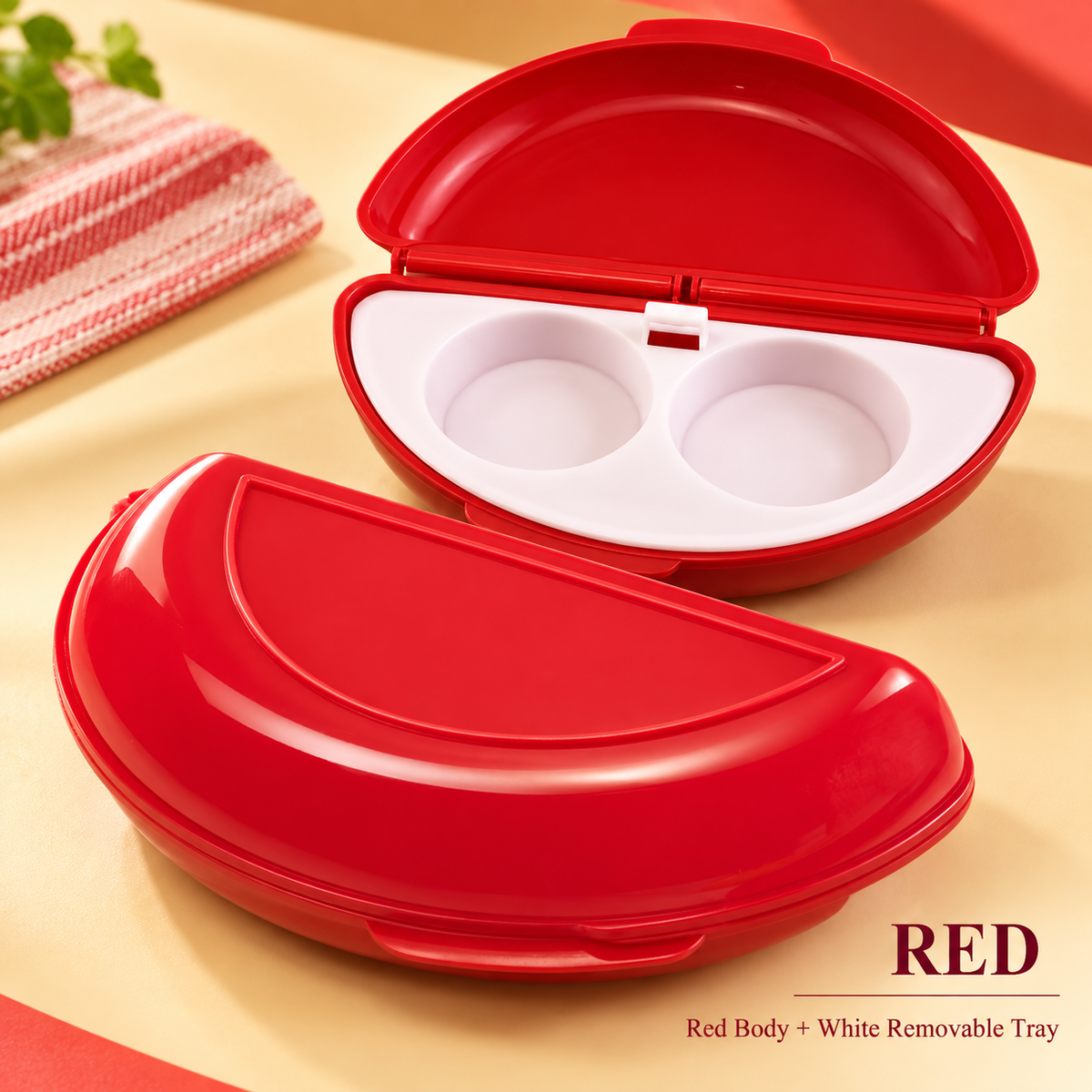 2-in-1 Microwave Egg Cooker with Removable Egg Tray