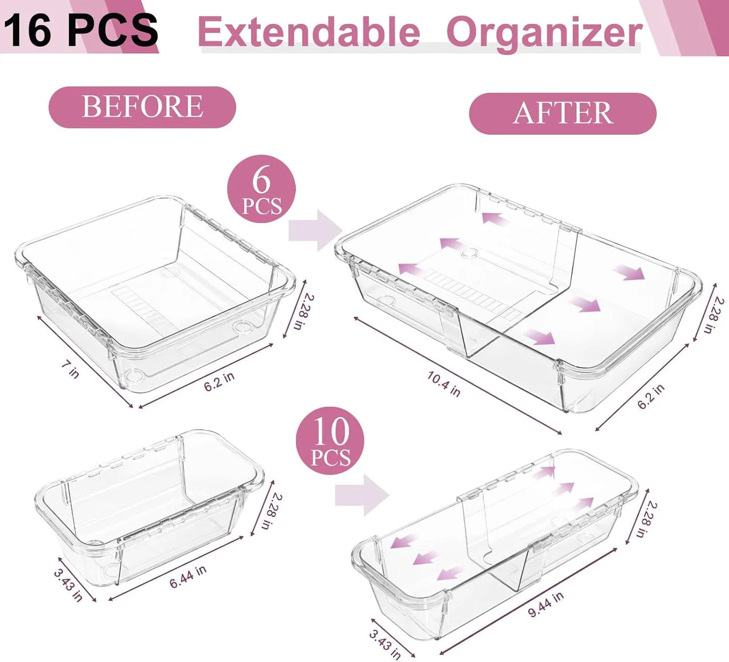 🧩 Expandable Drawer Organizer