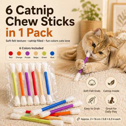 Oversized Catnip Chew Sticks for Cats – Soft Felt Interactive Cat Toys