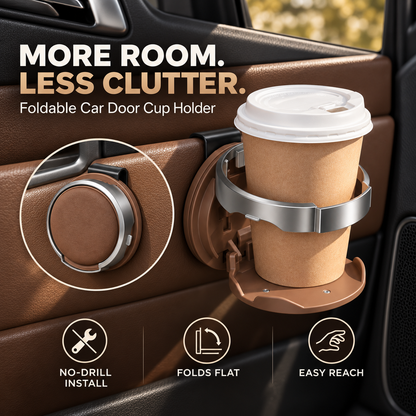 2-in-1 Foldable Car Cup Holder & Phone Stand