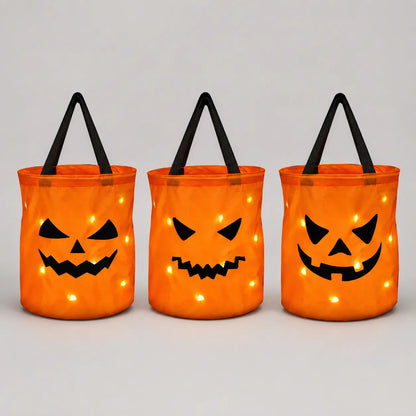 Light-Up Pumpkin Trick-or-Treat Bag