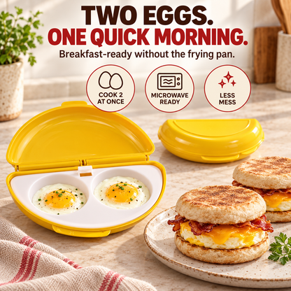 2-in-1 Microwave Egg Cooker with Removable Egg Tray