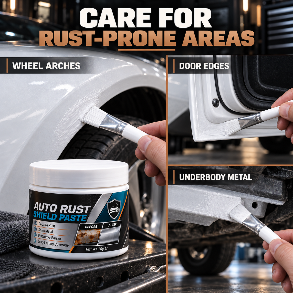 Car Metal Rust Protection Paste + Free Brush – 6 Color Options