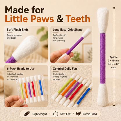Oversized Catnip Chew Sticks for Cats – Soft Felt Interactive Cat Toys