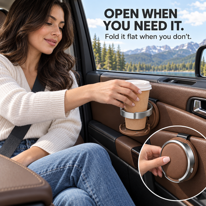 2-in-1 Foldable Car Cup Holder & Phone Stand