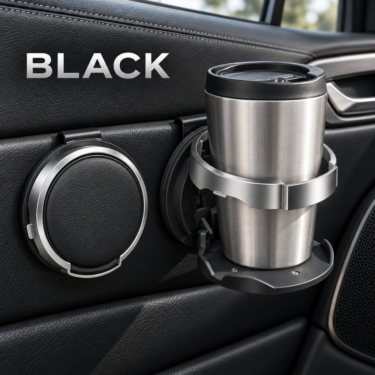 2-in-1 Foldable Car Cup Holder & Phone Stand