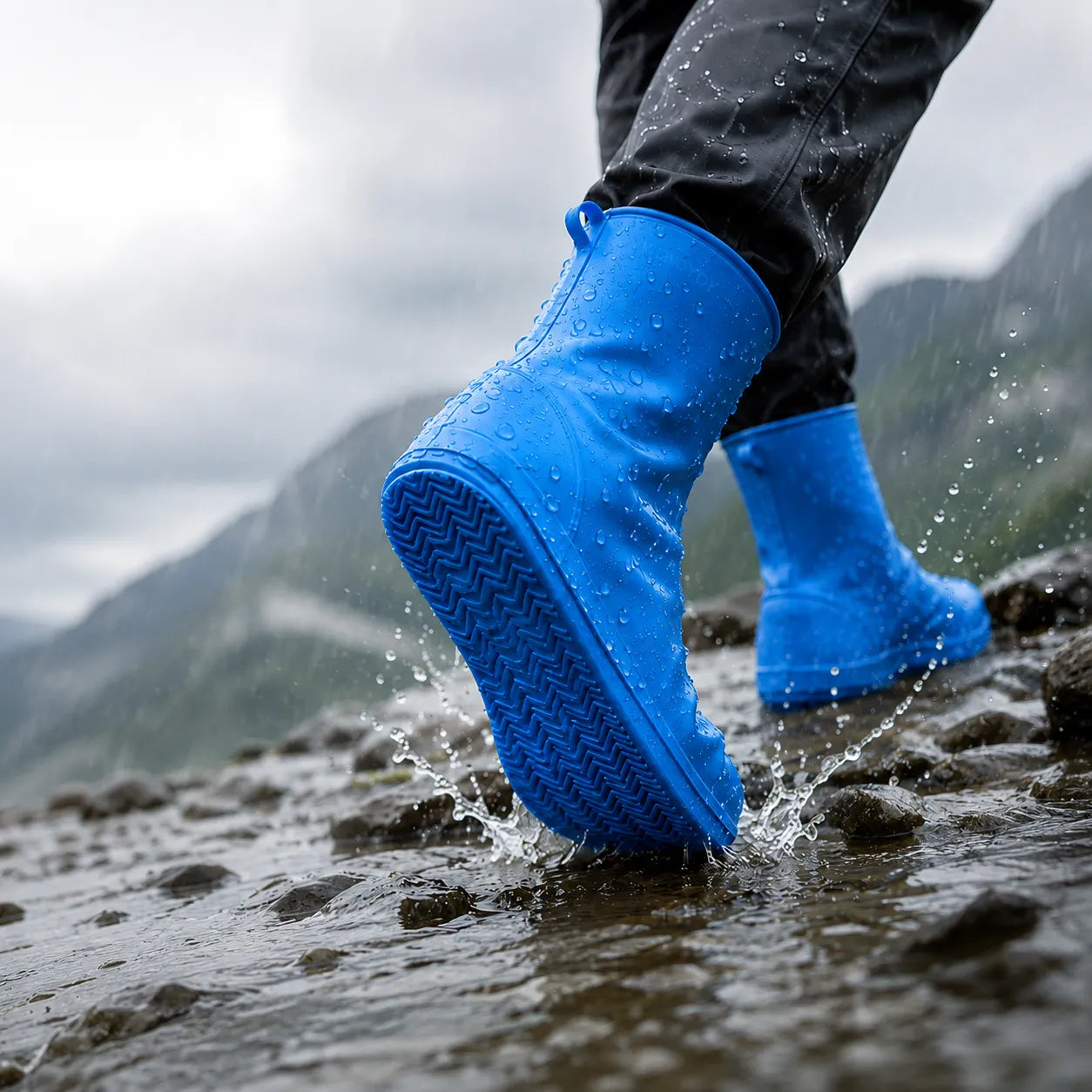 Stop Soaked Sneakers! Heavy-Duty Rain Shoe Covers – Anti-Slip & Fold Into Your Bag 🌧️