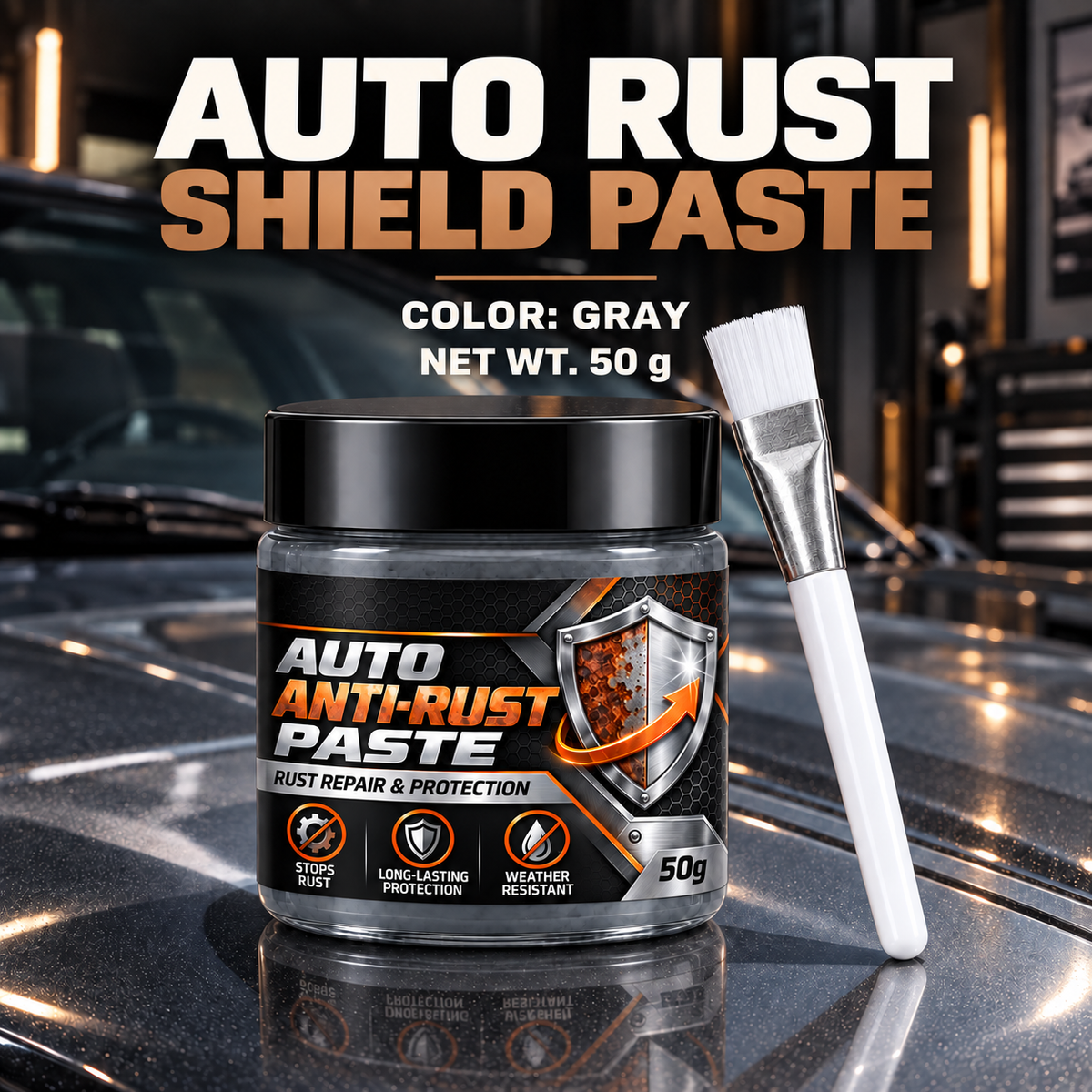 Car Metal Rust Protection Paste + Free Brush – 6 Color Options
