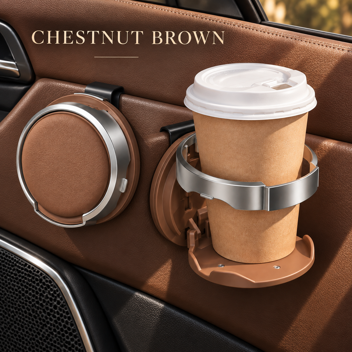 2-in-1 Foldable Car Cup Holder & Phone Stand