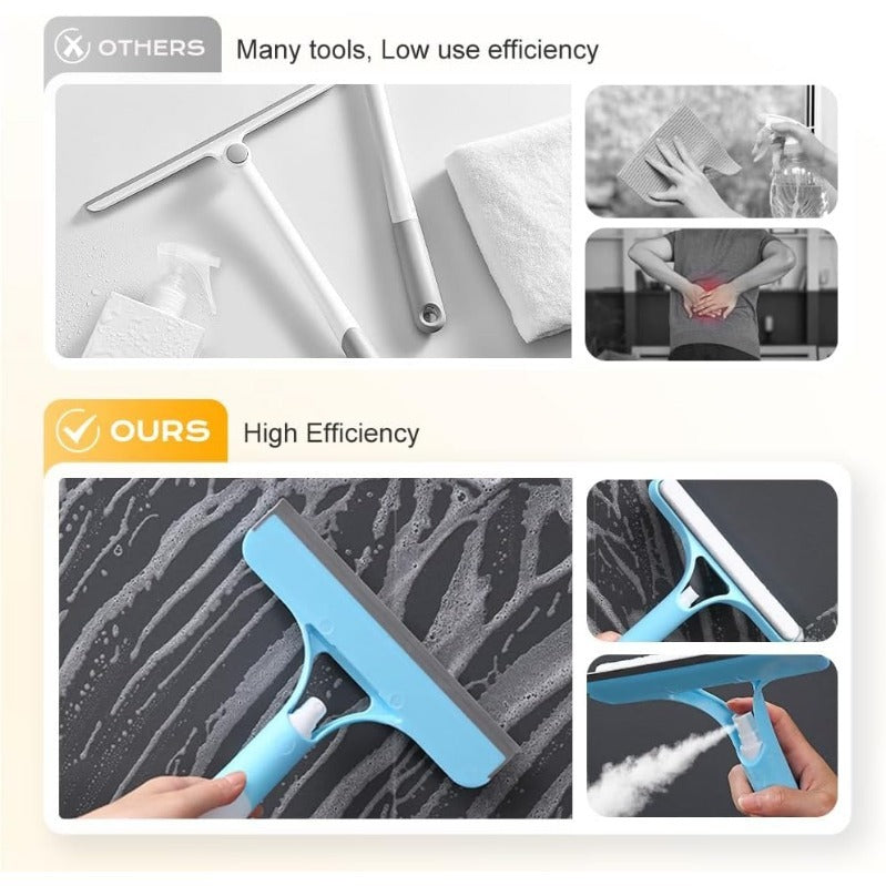 🔥Buy more save more🔥BrightSwipe 3 in 1 Window Squeegee Cleaner with Spray Bottle