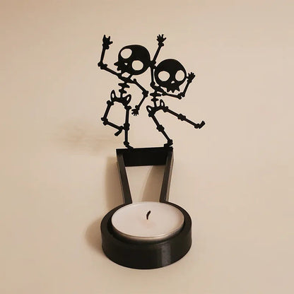 🎃Halloween Silhouette Tealight Holder – Festive Tabletop Decor🧙‍♀️