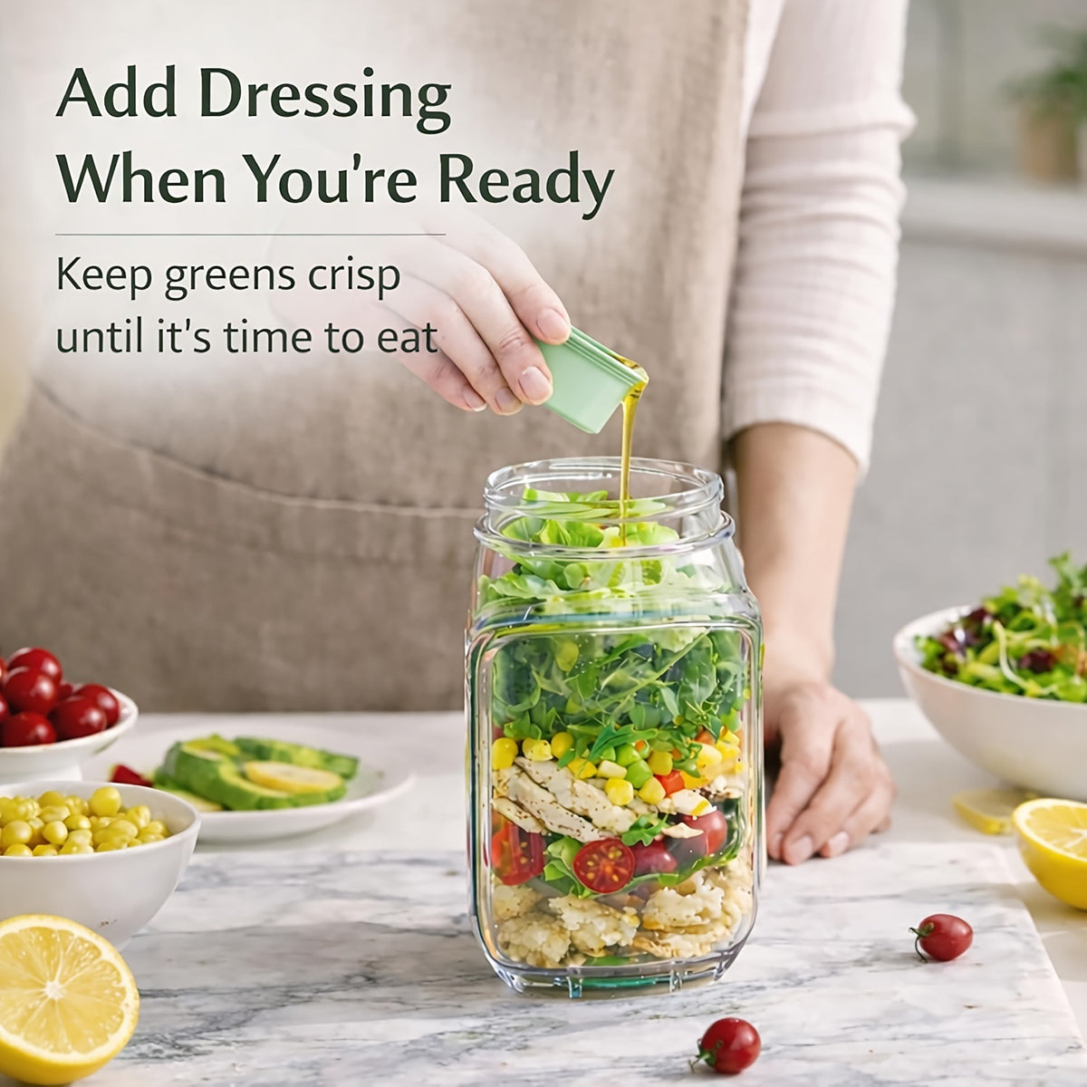 Side-Open Salad Jar-1000ML