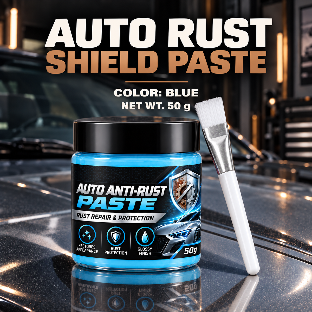 Car Metal Rust Protection Paste + Free Brush – 6 Color Options