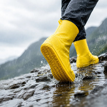 Stop Soaked Sneakers! Heavy-Duty Rain Shoe Covers – Anti-Slip & Fold Into Your Bag 🌧️