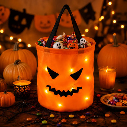 Light-Up Pumpkin Trick-or-Treat Bag