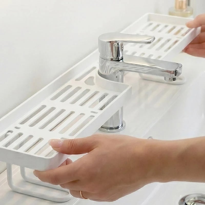 No-Drill Faucet Shelf Organizer
