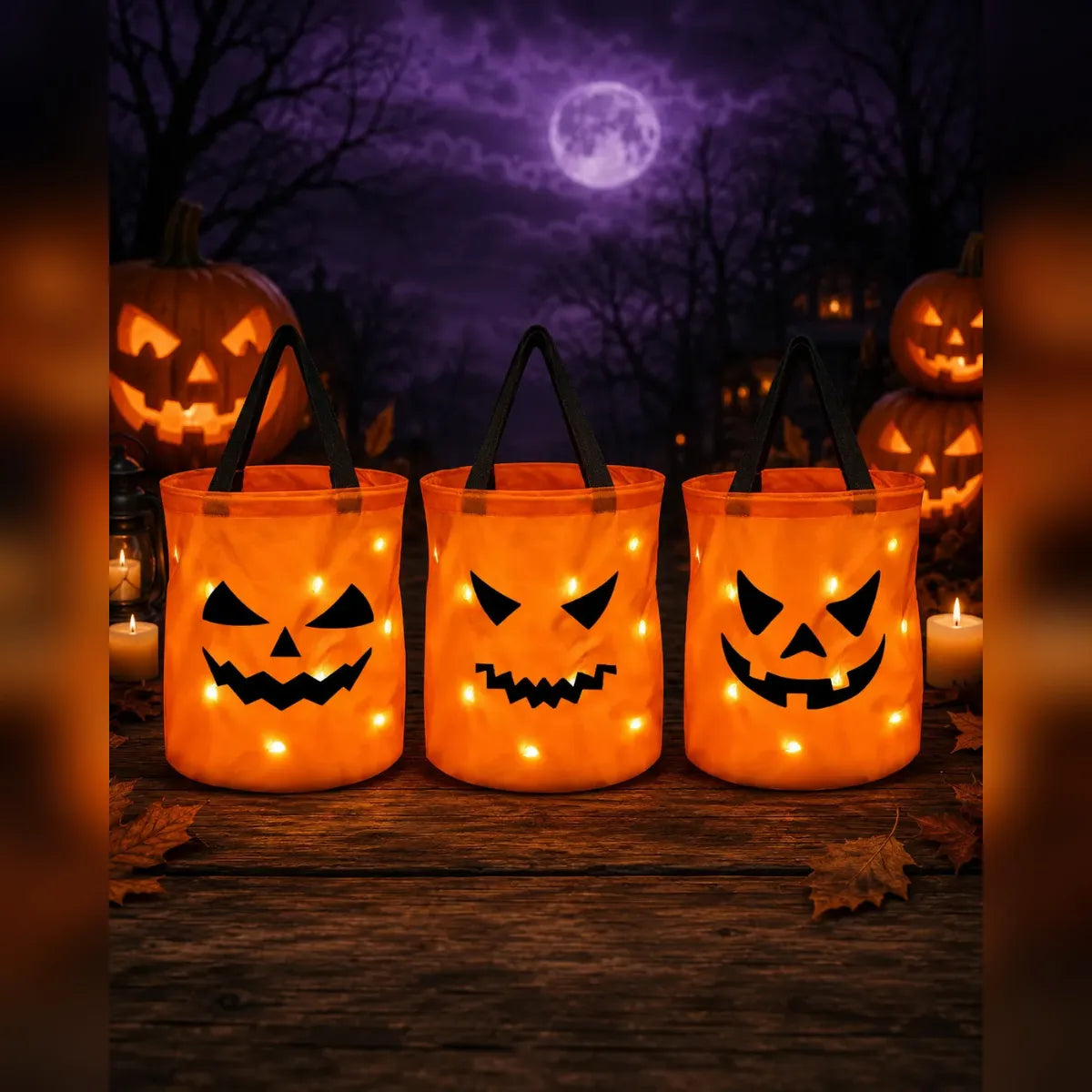 Light-Up Pumpkin Trick-or-Treat Bag
