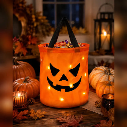 Light-Up Pumpkin Trick-or-Treat Bag