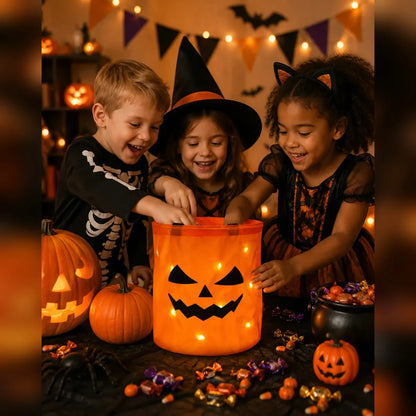Light-Up Pumpkin Trick-or-Treat Bag