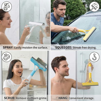 🔥Buy more save more🔥BrightSwipe 3 in 1 Window Squeegee Cleaner with Spray Bottle